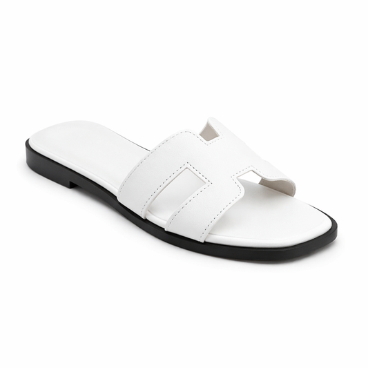 H Flat Women’s Brown Sandals – Stylish Slip-On Design