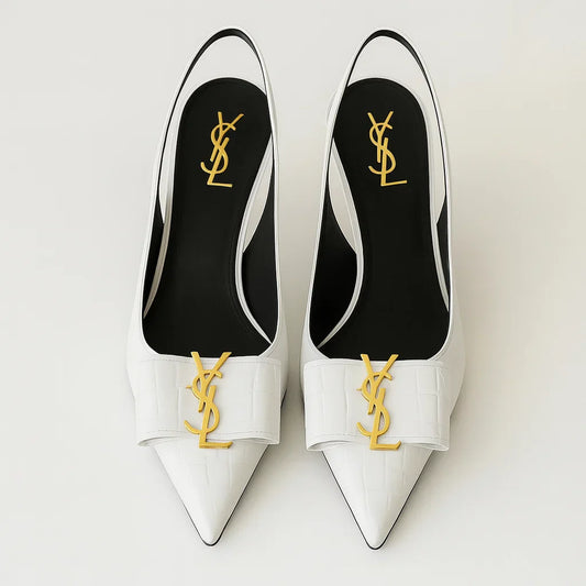 Pointed Toe Mule heels - BLACK